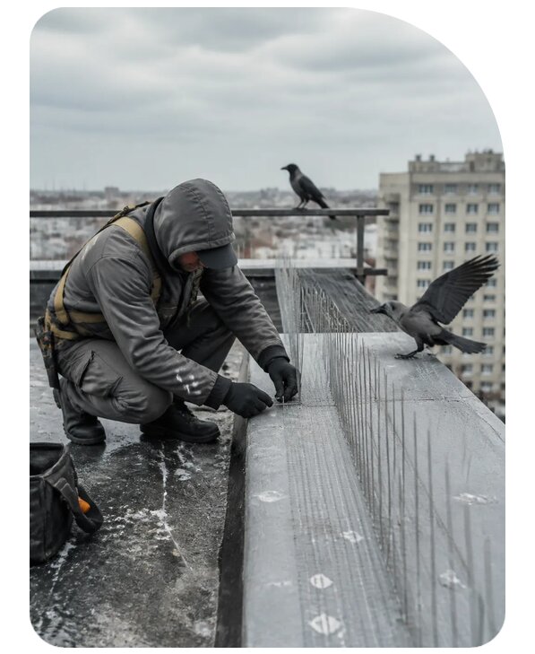 Защита от ворон под ключ в Архангельске по цене от 5141 р. | Сенат-Рхн